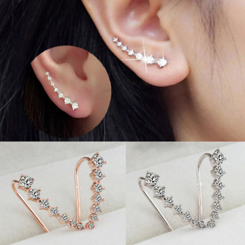 Seven Star Diamond Stud Earrings-VSWOO