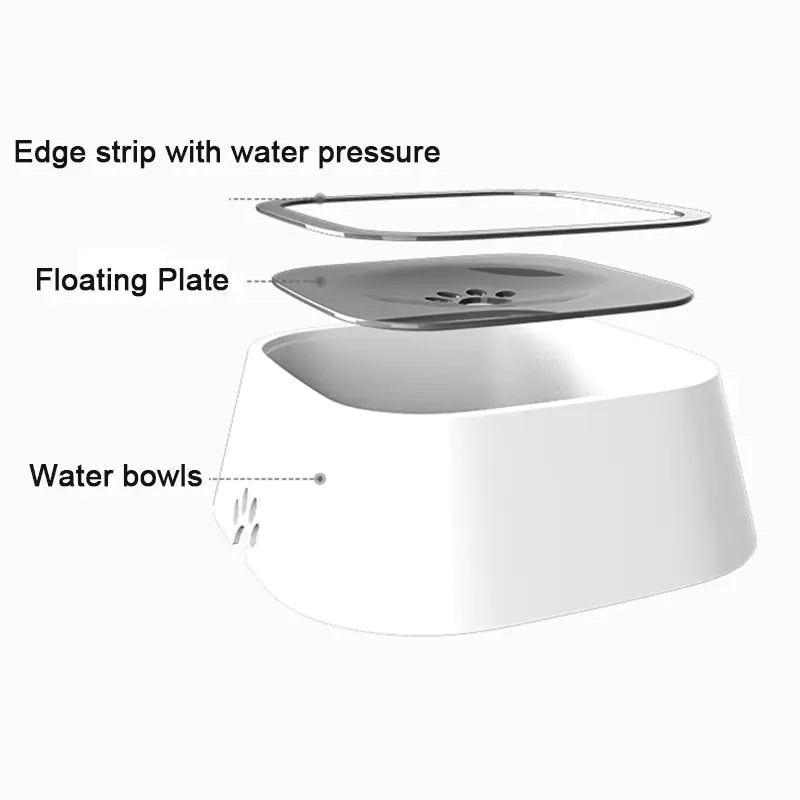 Pet Floating Bowl Water Drinker Zero Splash Dog Water Bowl-VSWOO