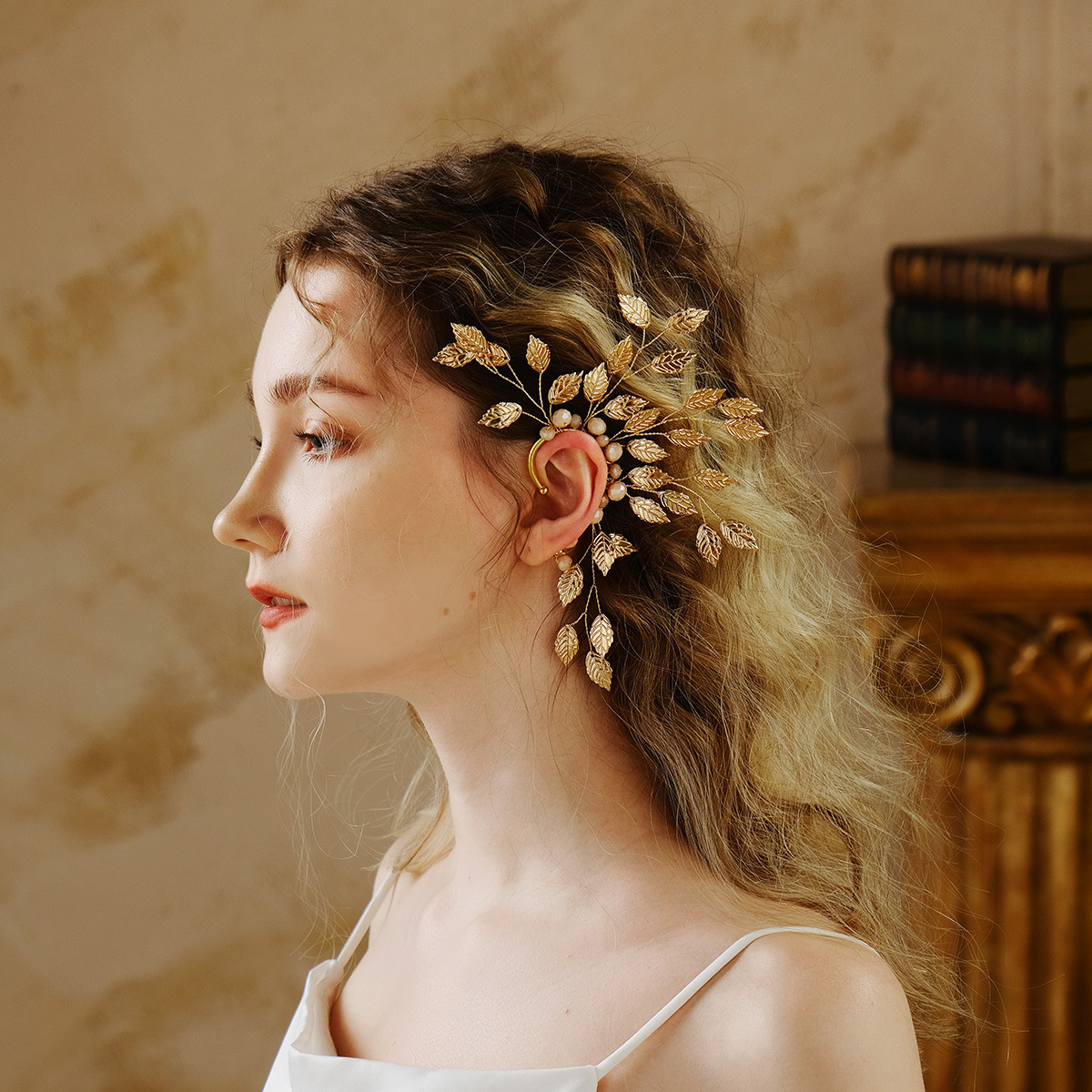 Women's Handmade Earrings Elf Leaf Ear Hangings