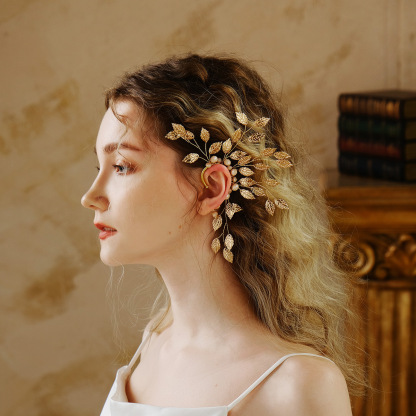 Women's Handmade Earrings Elf Leaf Ear Hangings