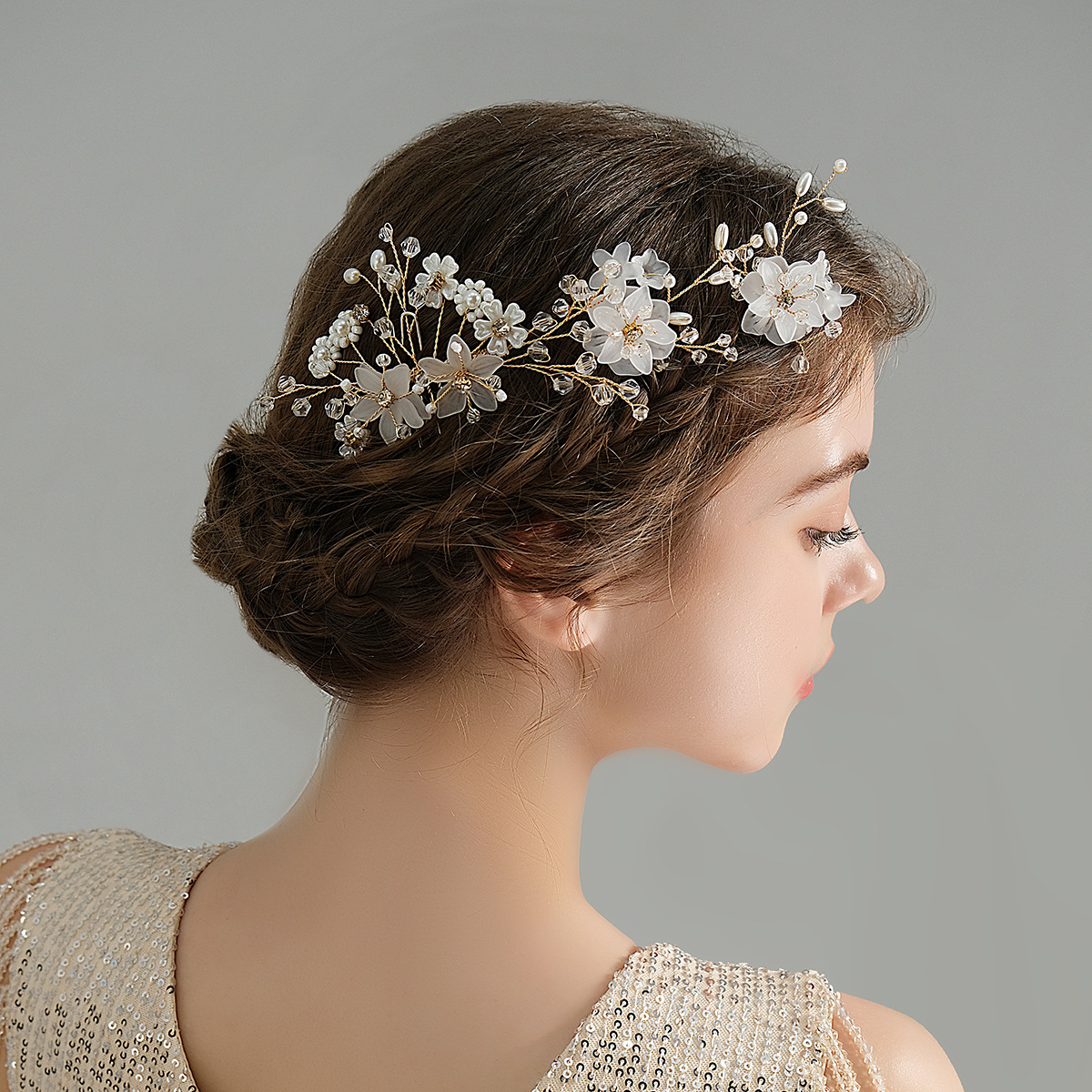Beautiful Handmade Flower Pearl Bridal Hair Accessories