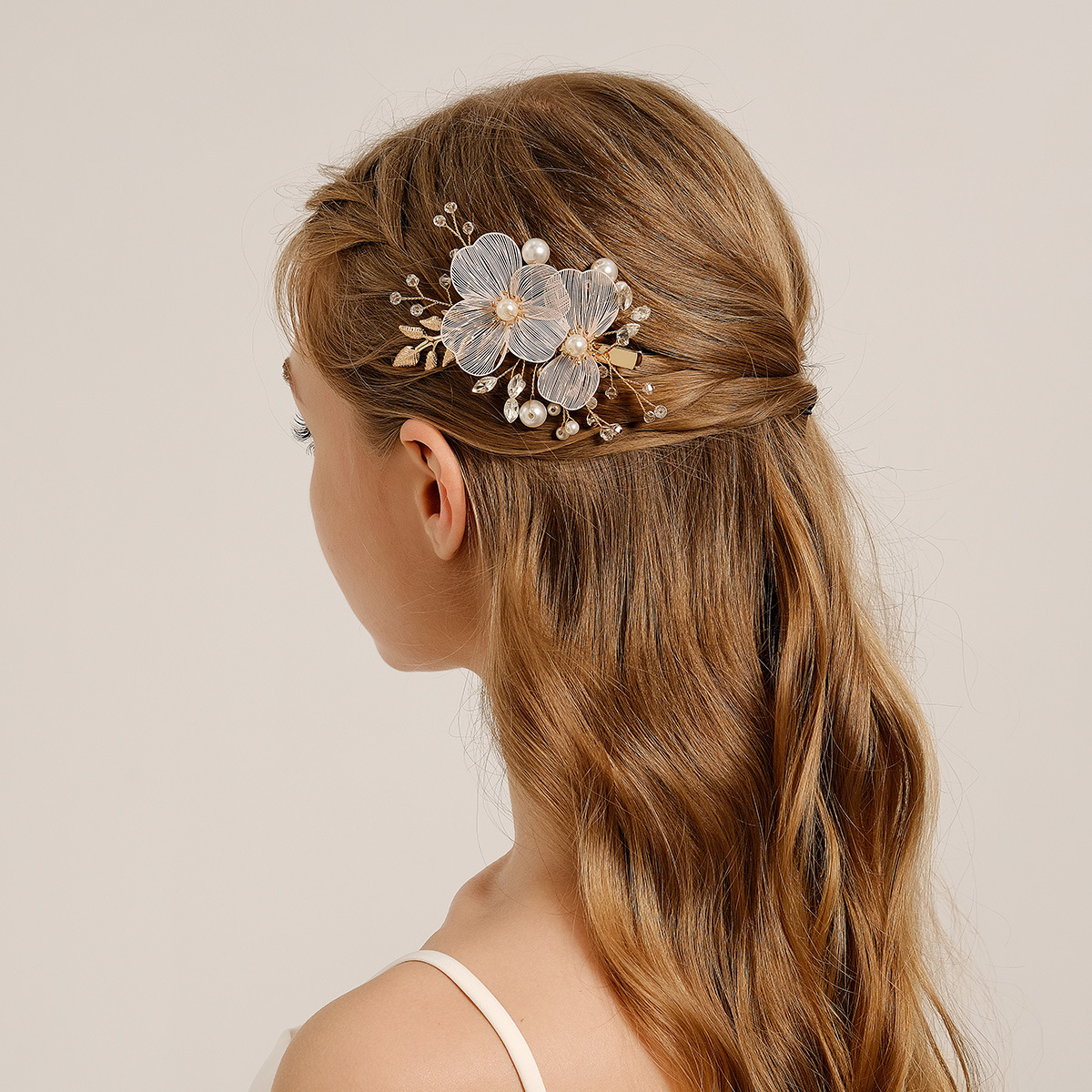 Handmade Crystal Pearl Wedding Hair Accessory