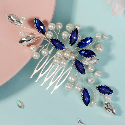 Handmade Rhinestone Pearl Hairpin Hair Comb