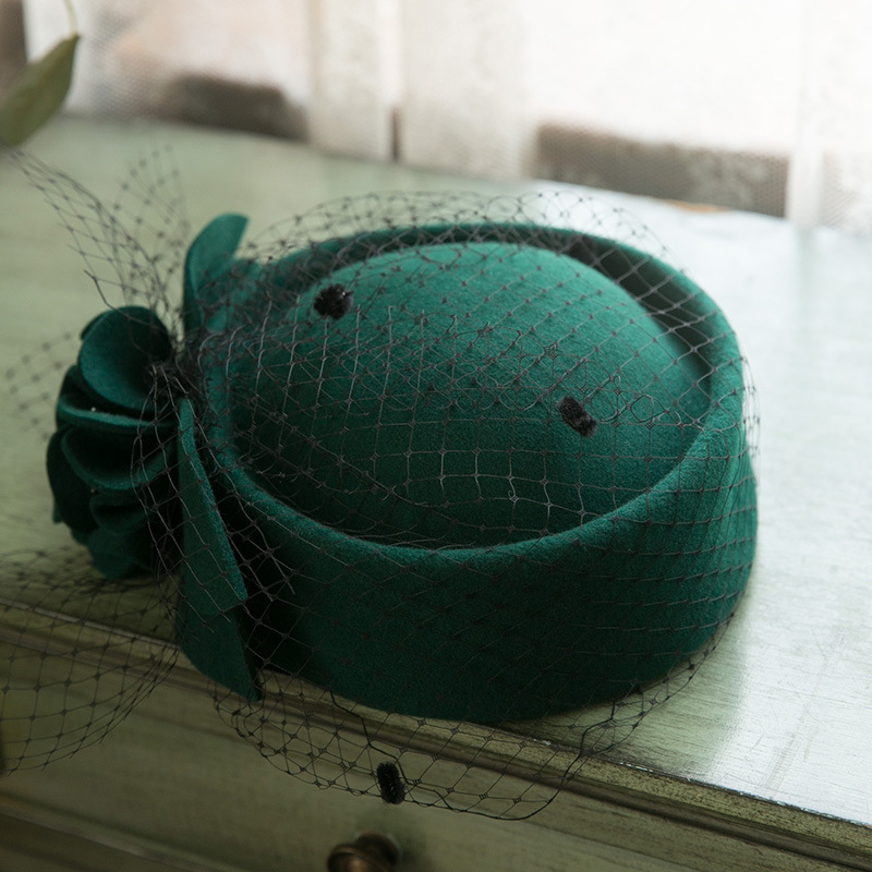 French Retro Mesh Flower Beret