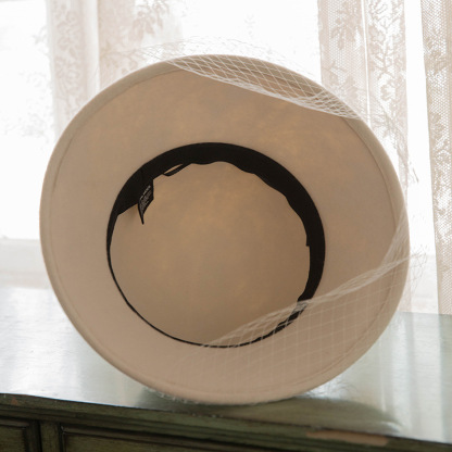French Elegant Mesh Wedding Hat