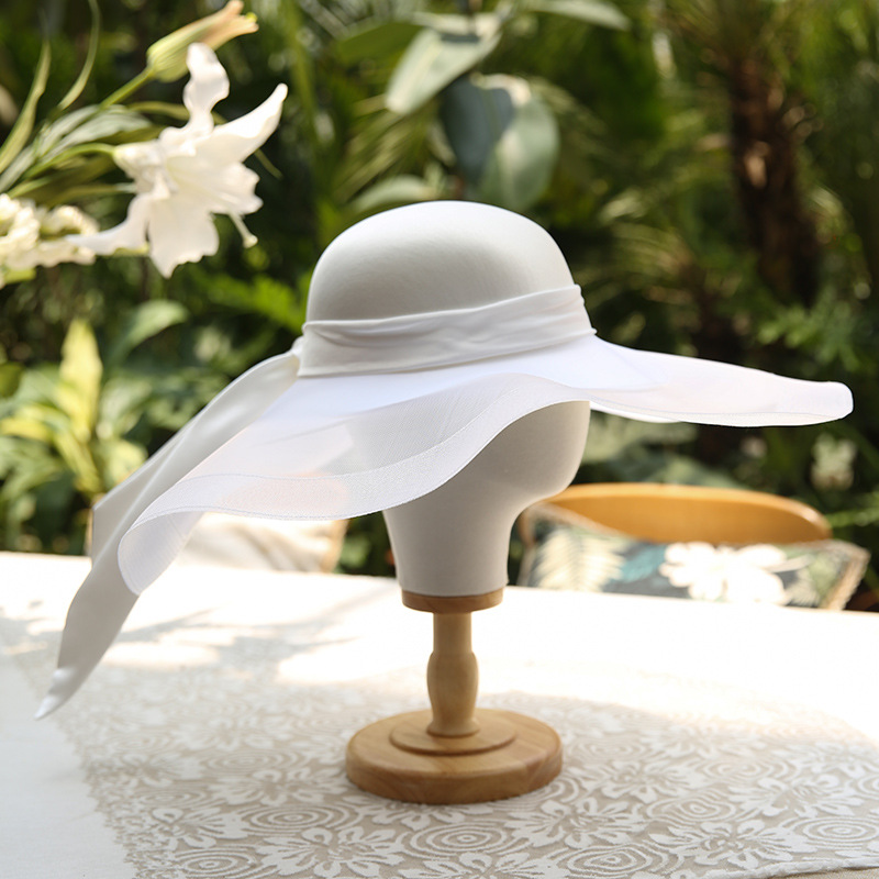 French Luxury Mesh Exaggerated Top Hat