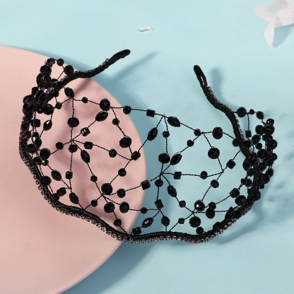 Women's Retro Crystal Mesh Bridal Headband