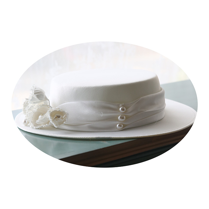 Women's Simple Satin Short Brim Elegant Retro Hat