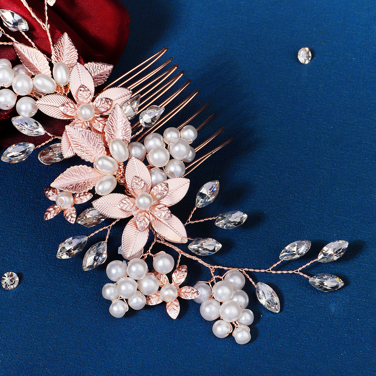 Handmade Versatile Pearl Flower Comb Dress Headdress