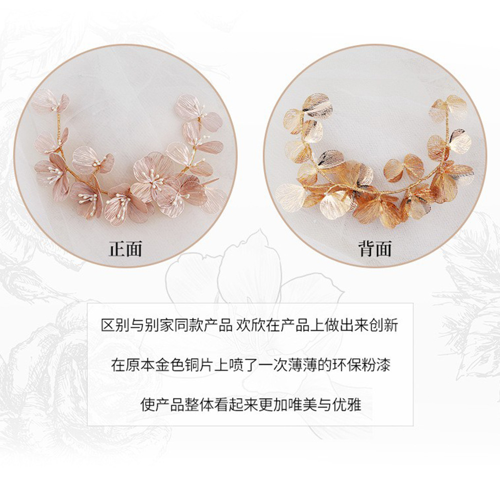 Handmade Pearl Beautiful Gold Petals Hair Accessories