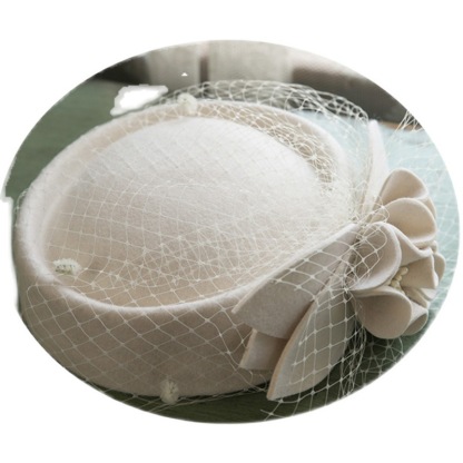 French Retro Mesh Flower Beret