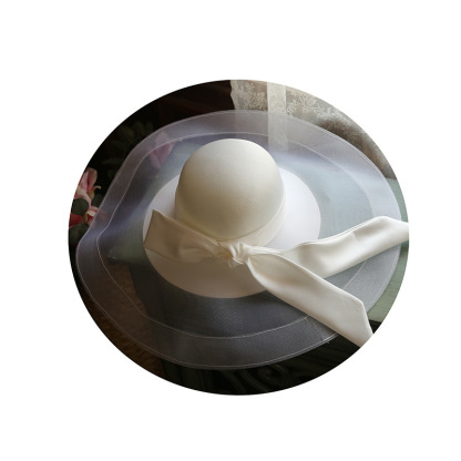 French Luxury Mesh Exaggerated Top Hat