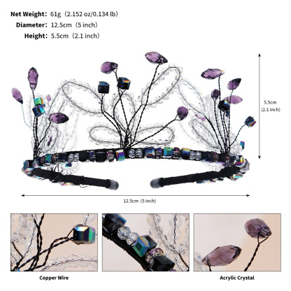 Handmade Beaded Crystal Flower Headbands For Women