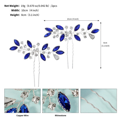 Handmade Rhinestone Pearl Hairpin Hair Comb