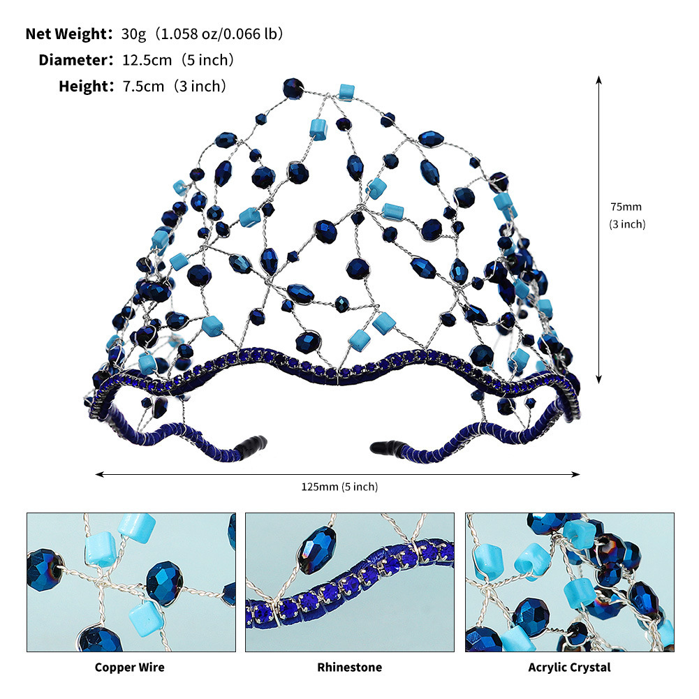 Women's Retro Crystal Mesh Bridal Headband