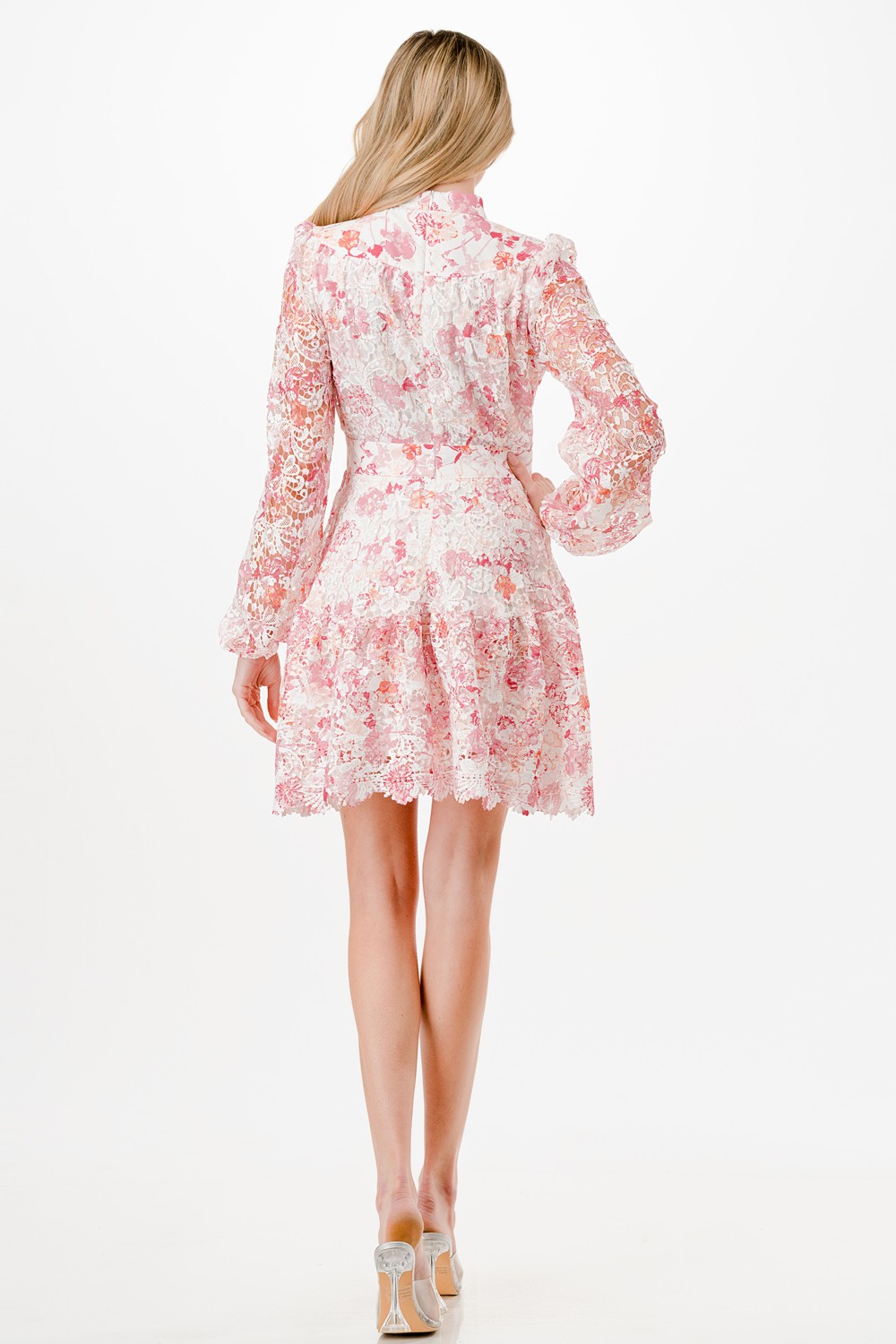 Two Tone Crochet Mini Dress