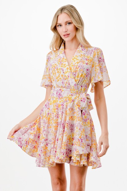 Floral Print Short Dress