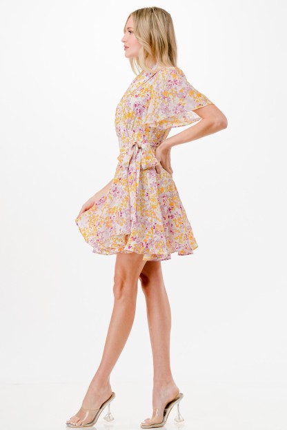 Floral Print Short Dress