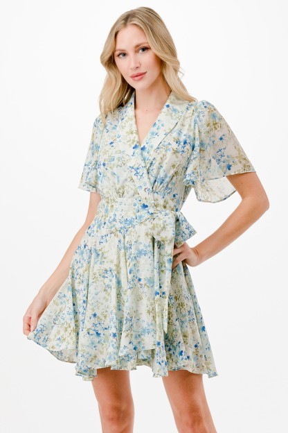 Floral Print Short Dress