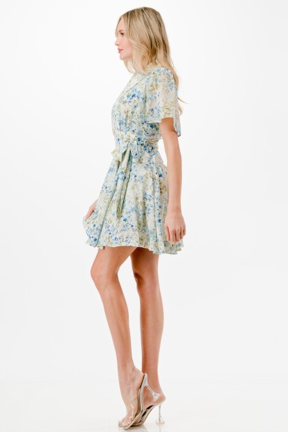 Floral Print Short Dress