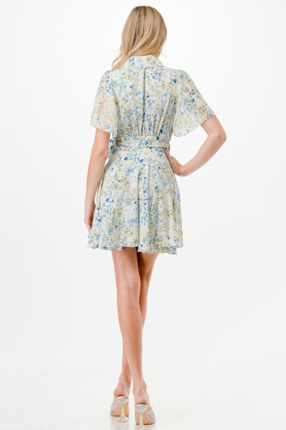 Floral Print Short Dress