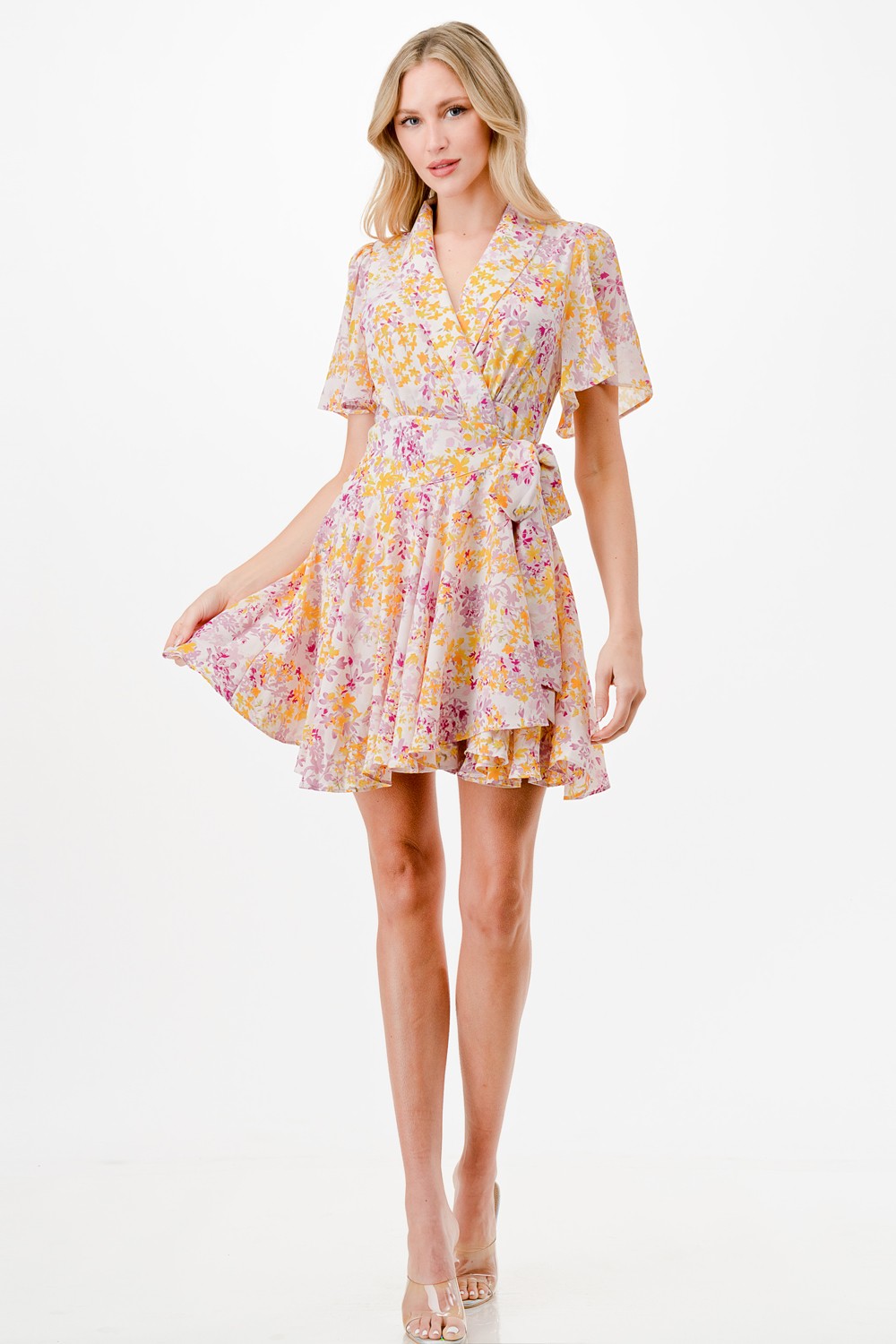 Floral Print Short Dress