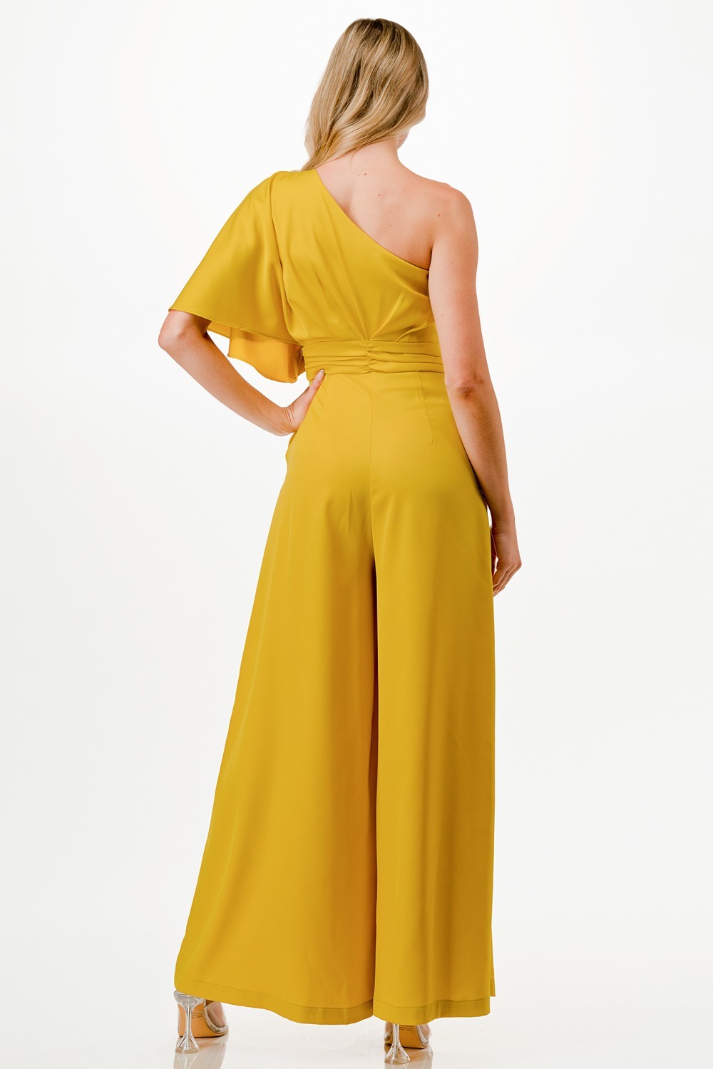 One Shoulder Wide Leg Jumpsuit 