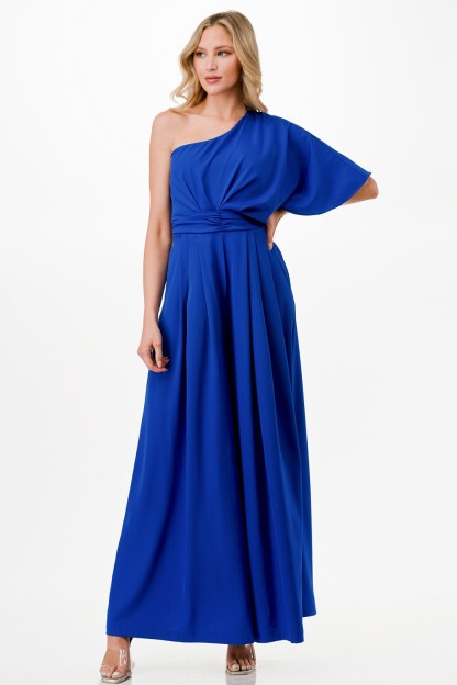 One Shoulder Wide Leg Jumpsuit 