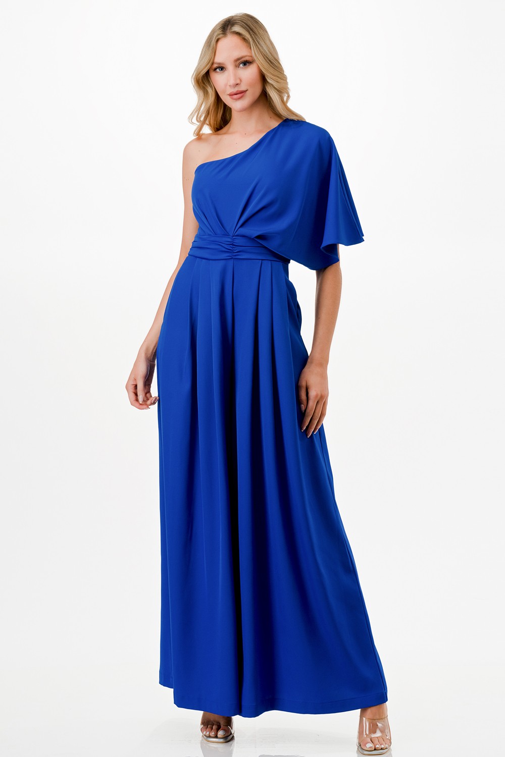 One Shoulder Wide Leg Jumpsuit 