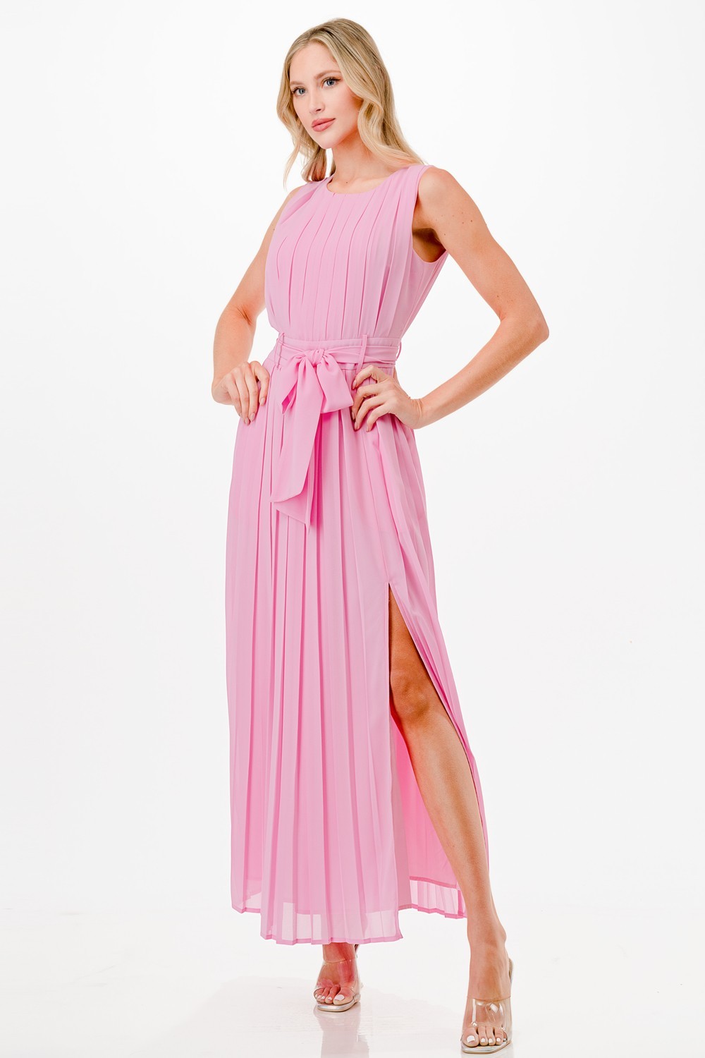 Pleated Midi Dress
