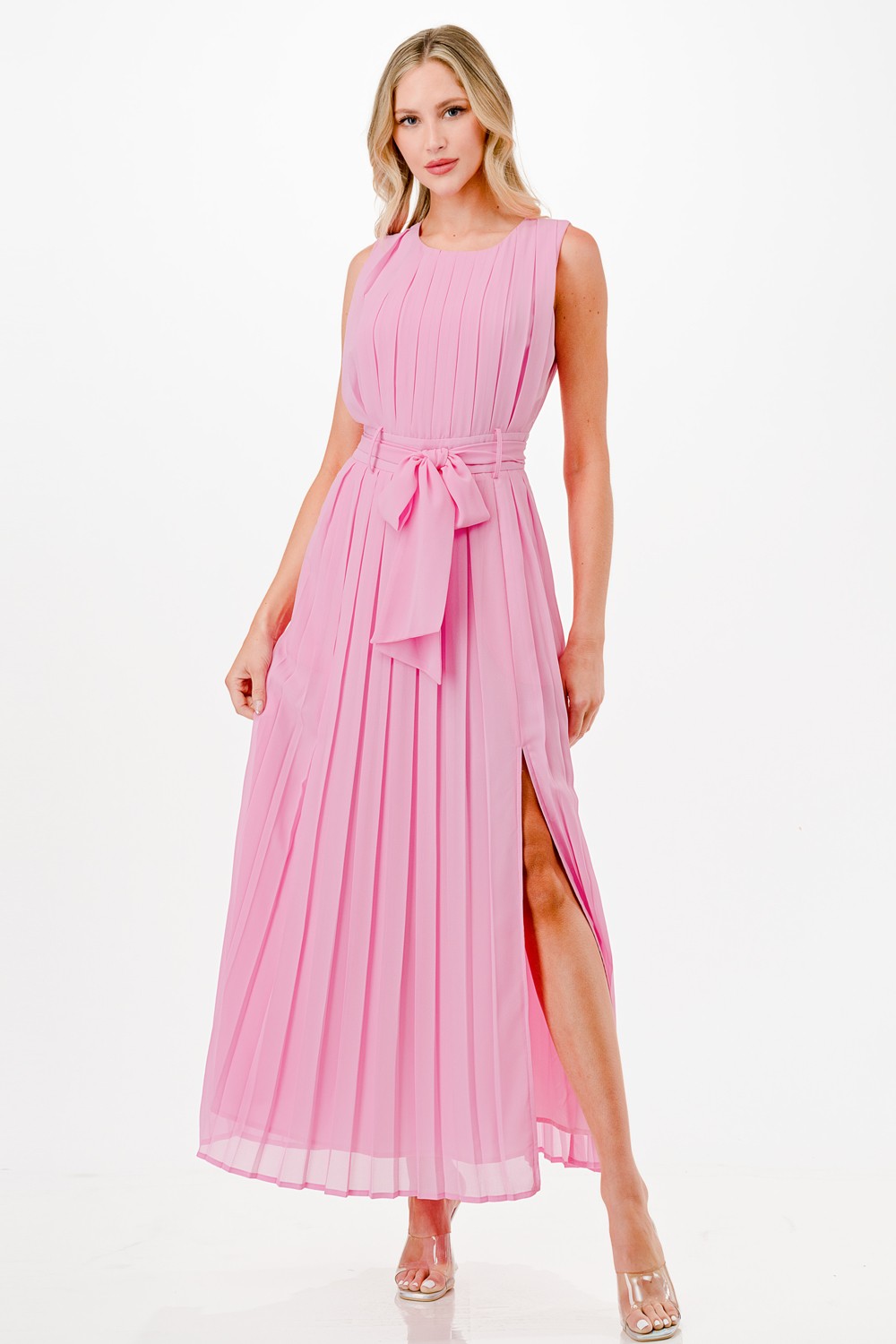Pleated Midi Dress