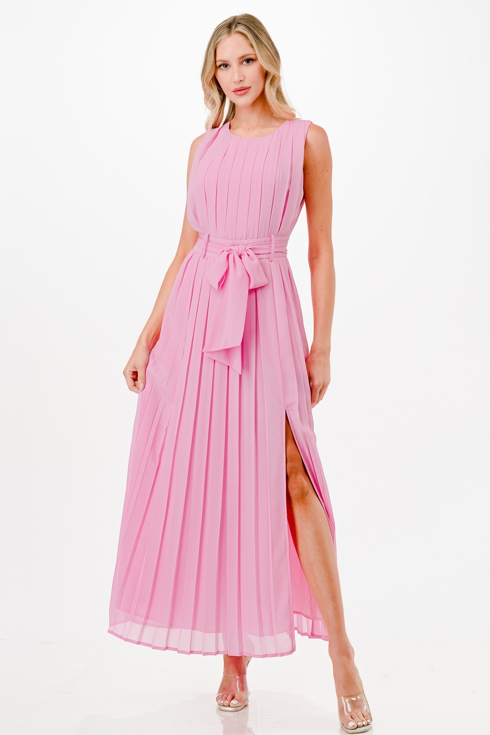 Pleated Midi Dress