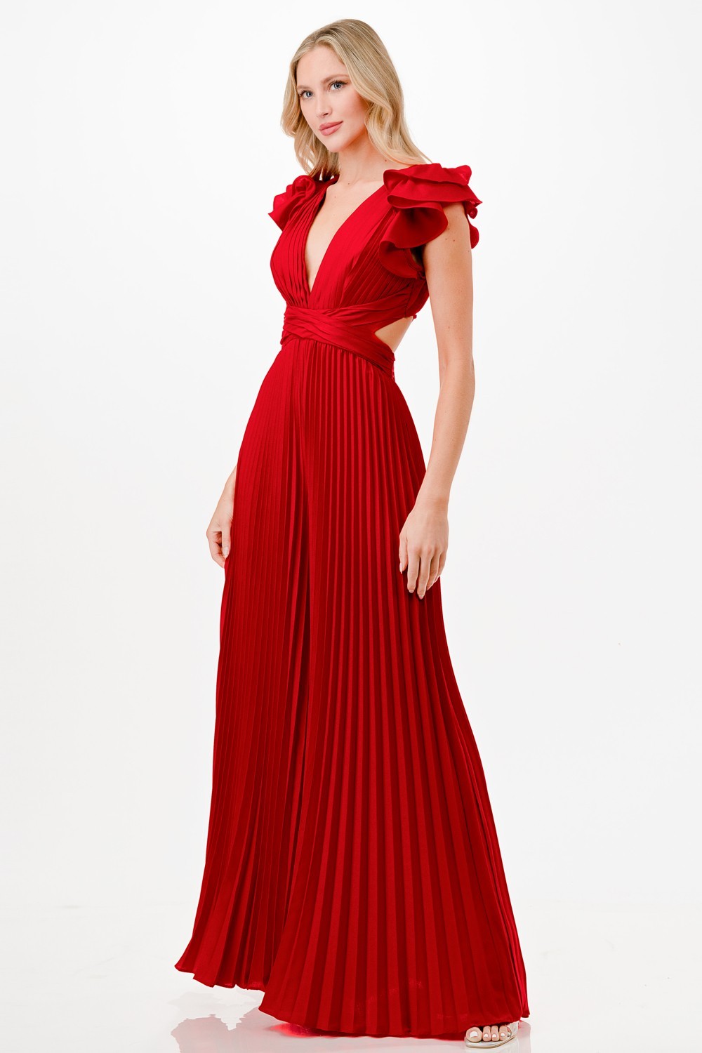 Pleats Cutout Detail Jumpsuit