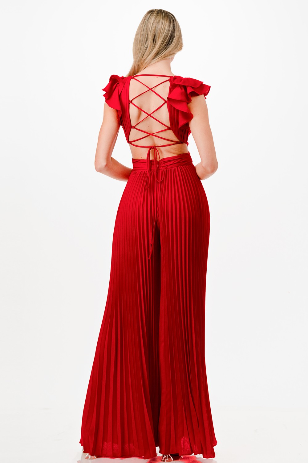 Pleats Cutout Detail Jumpsuit