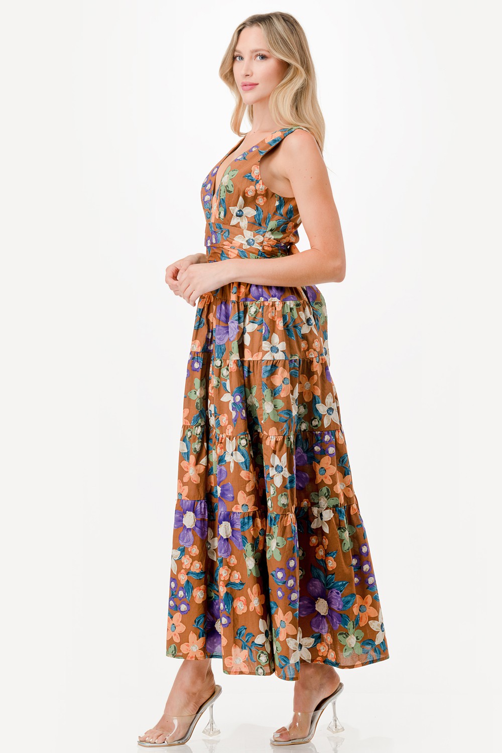 Floral Print Maxi Dress 