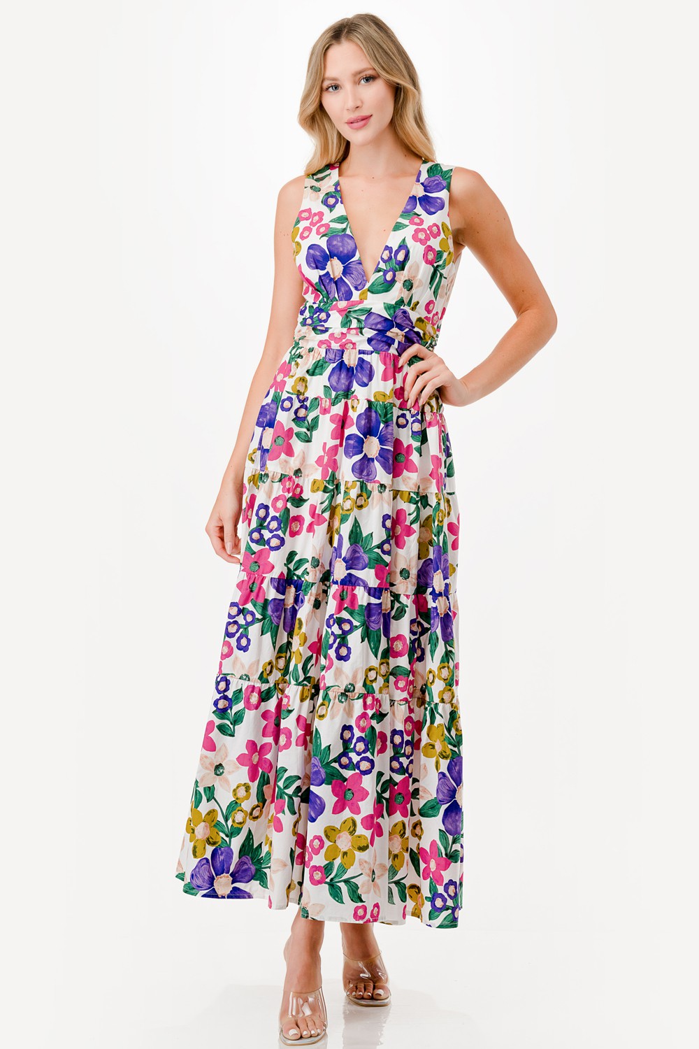 Floral Print Maxi Dress 