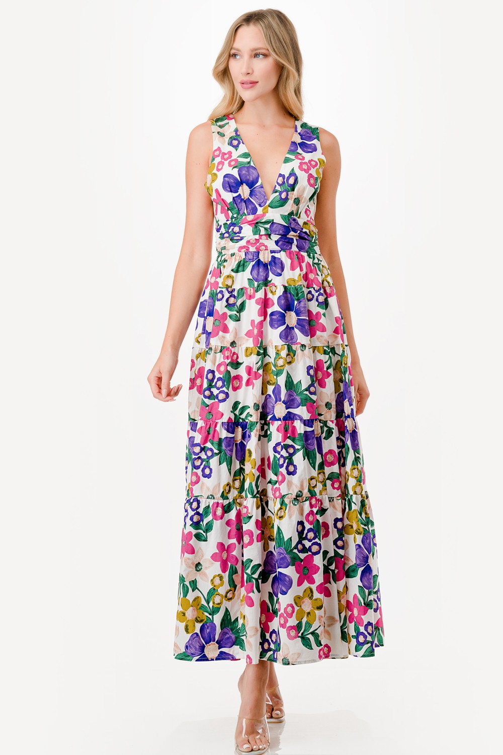 Floral Print Maxi Dress 