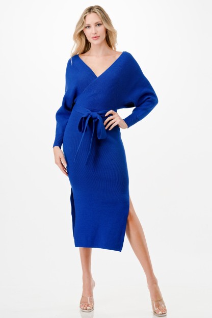 Knit Sweater Midi Dress