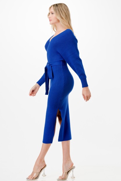 Knit Sweater Midi Dress