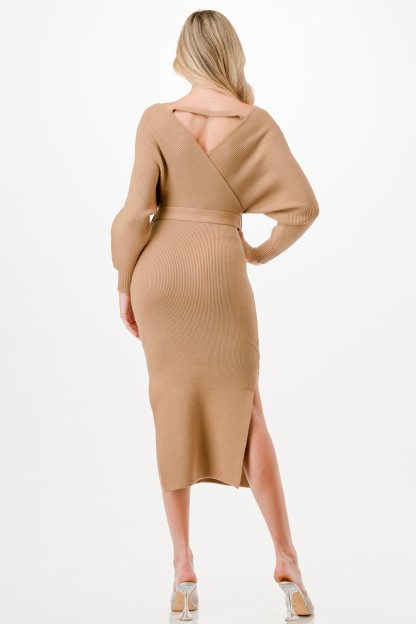 Knit Sweater Midi Dress