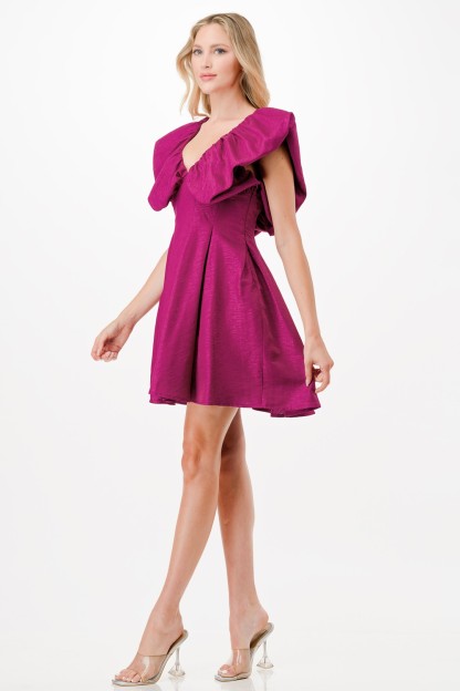 Ruffle Detail Short Dress