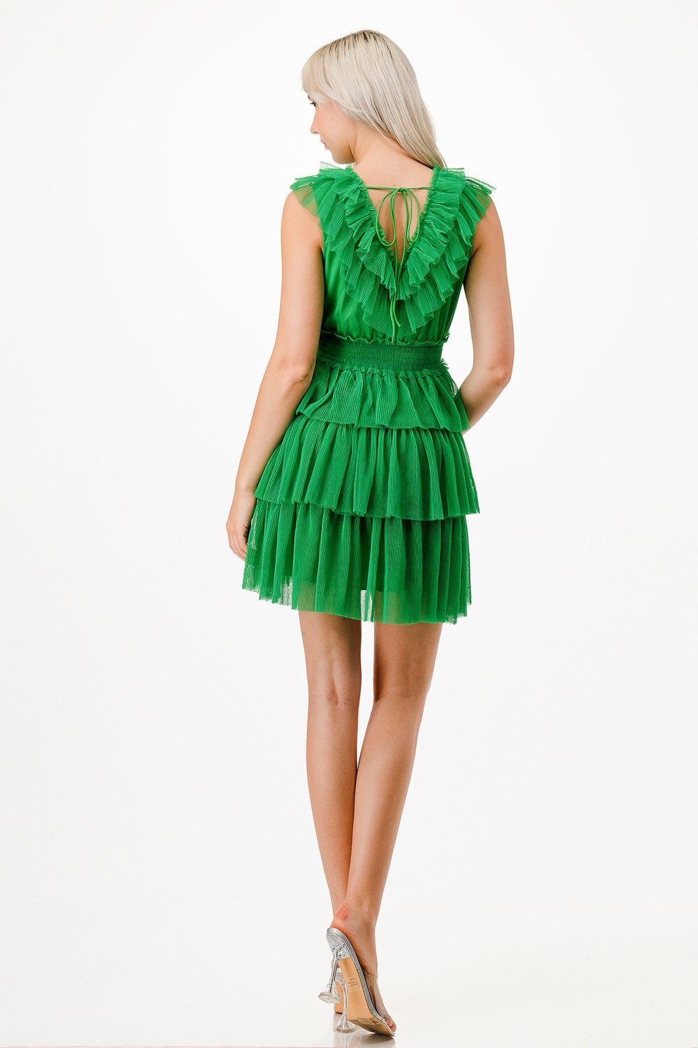 Mesh Detail Short Dress