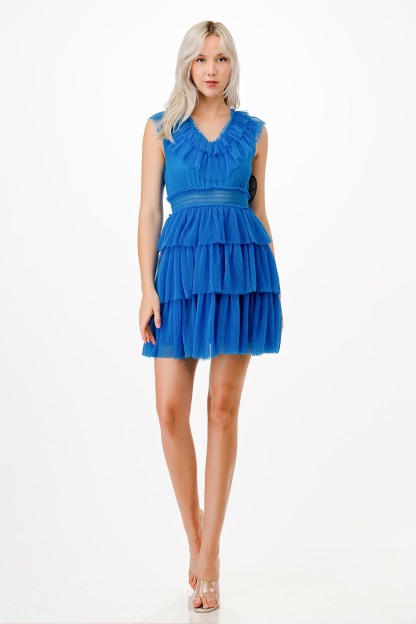 Mesh Detail Short Dress