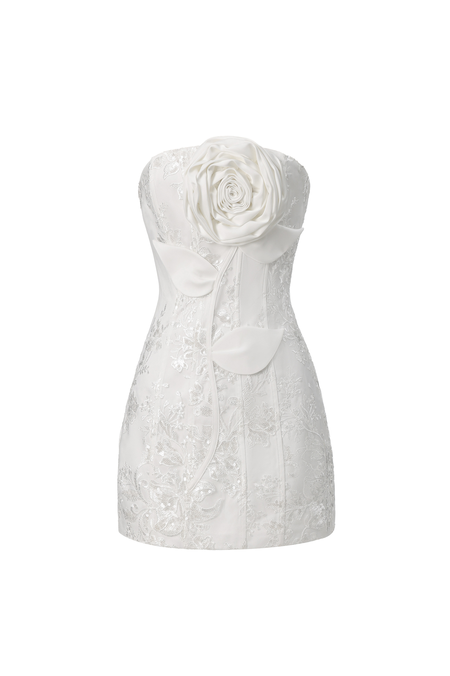 Renaa Kijin Handmade flowers Sequins mini dress