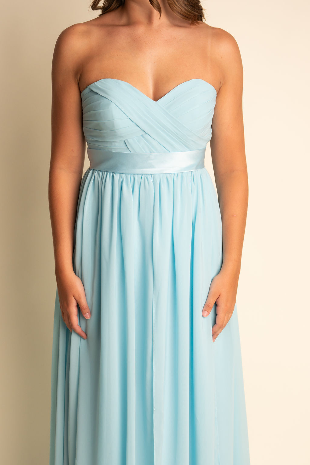 A-Line Chiffon Sweetheart Zipper Back Bridesmaid Dress #RJBM045