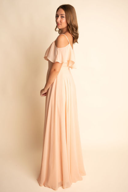 Modern A-Line Spaghetti Straps Butterfly Sleeve Bridesmaid Dress #RJBM048