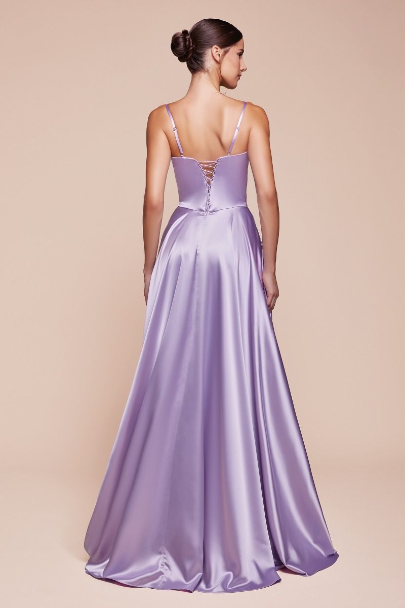 Classic A-Line Sweetheart Luxe Satin Bustier Bridesmaid Dress CD337
