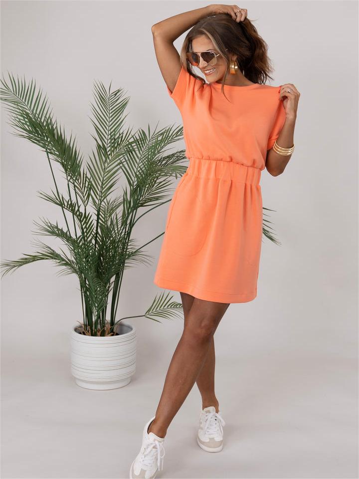 Women's Cinched T-Shirt Dress(BUY 2 FREE SHIPPING)