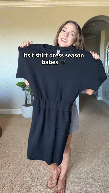 AirEssentials Cinched T-Shirt Dress(BUY 2 FREE SHIPPING)