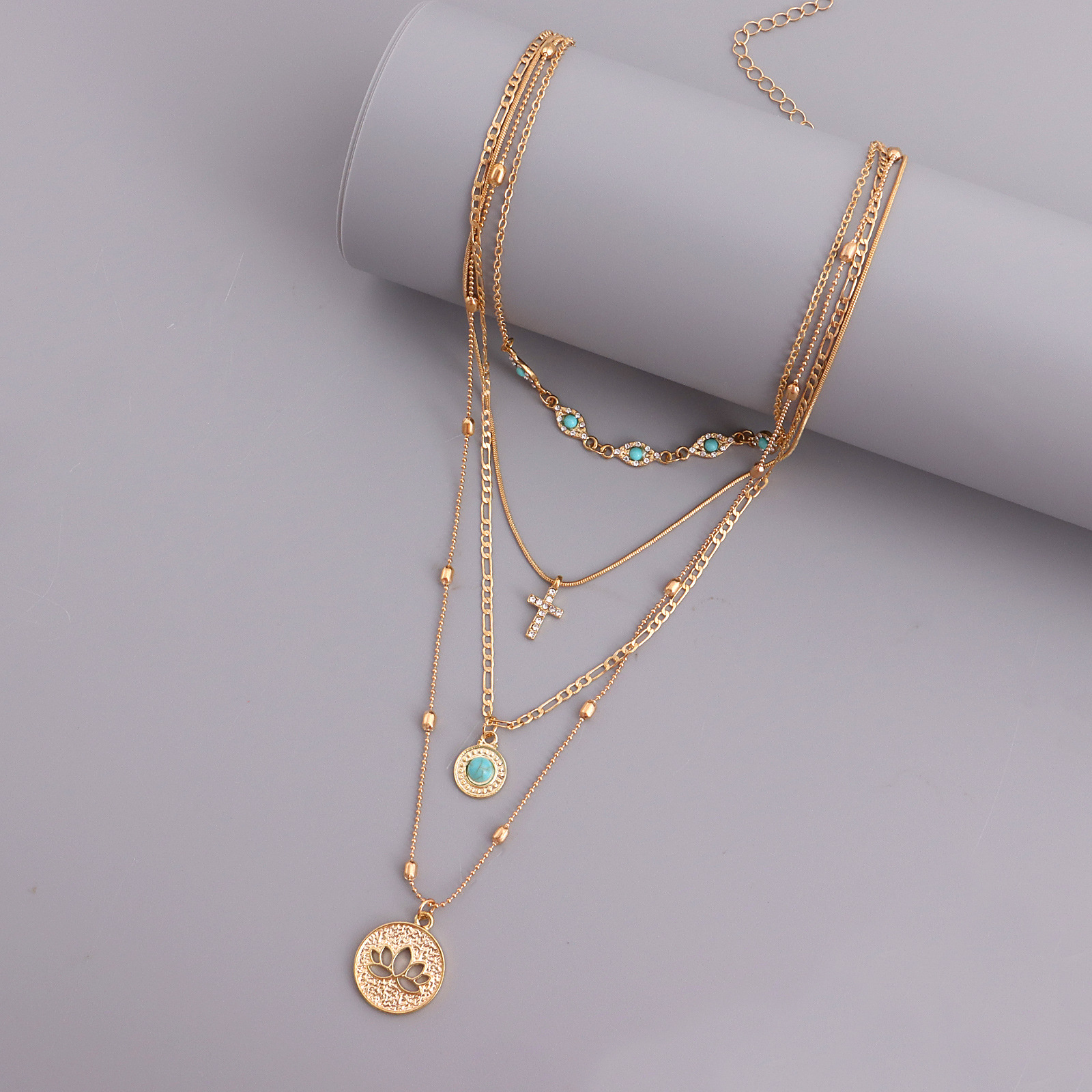Boho - Chic Layered Gold Necklaces